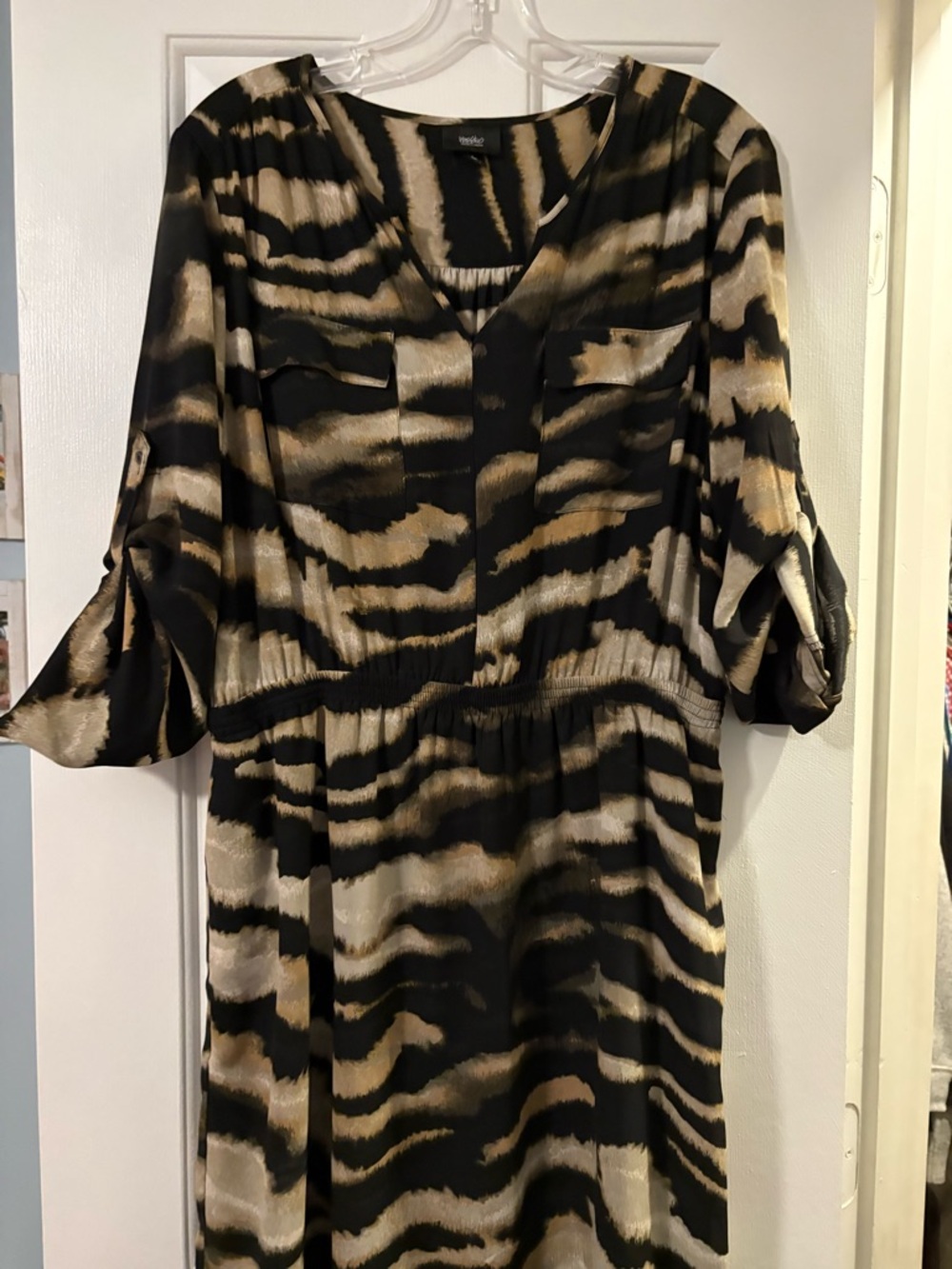 Mossimo Supply Co. Black & Tan Tiger-Stripe Dress
